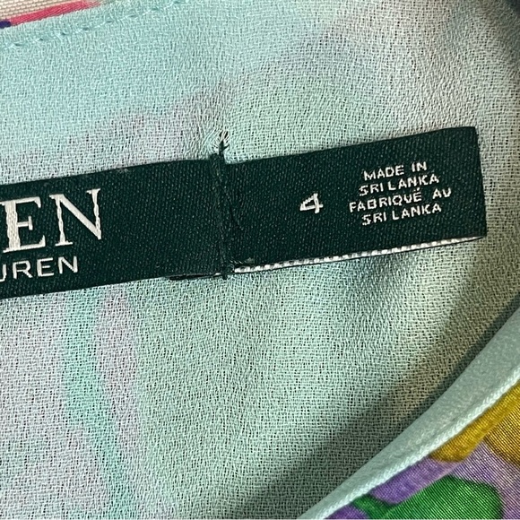 Lauren Ralph Lauren Crepe Shift Dress Floral Size 4 - Picture 7 of 12